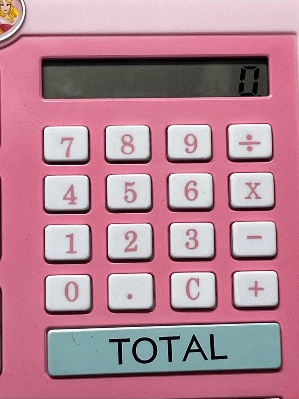 Disney Princess pink electronic toy cash register with stylus